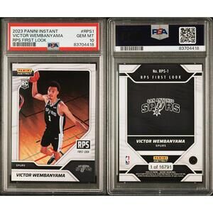 2023-24 Panini Instant NBA RPS First Look #RPS-1 Victor Wembanyama RC PSA 10